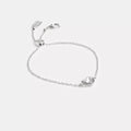 Halo Heart Slider Bracelet - Brass/Silver