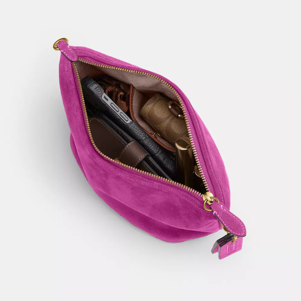 Demi Bag - Suede/Brass/Magenta