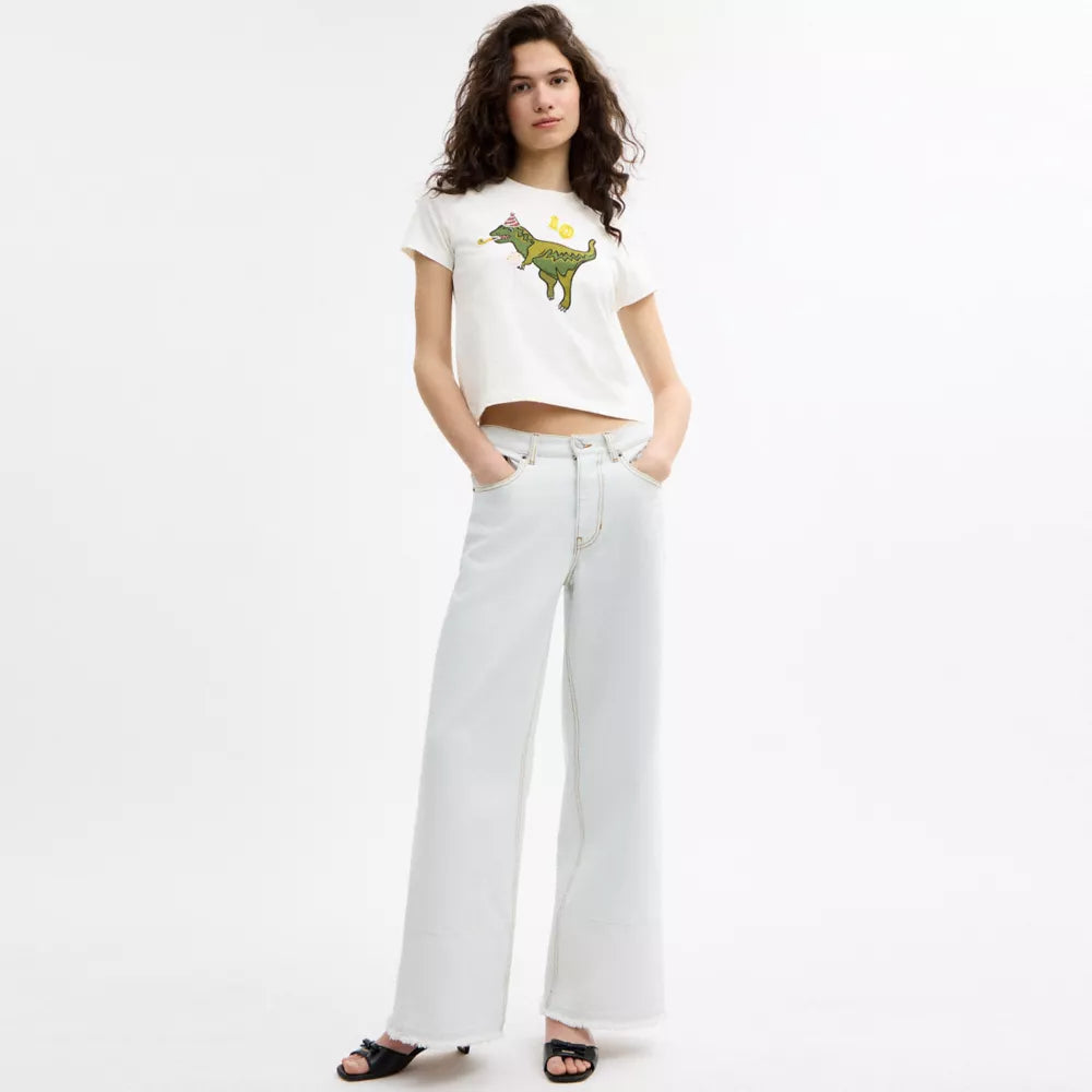 Rexy 10th Birthday 90s Fit T-Shirt In Organic Cotton - White