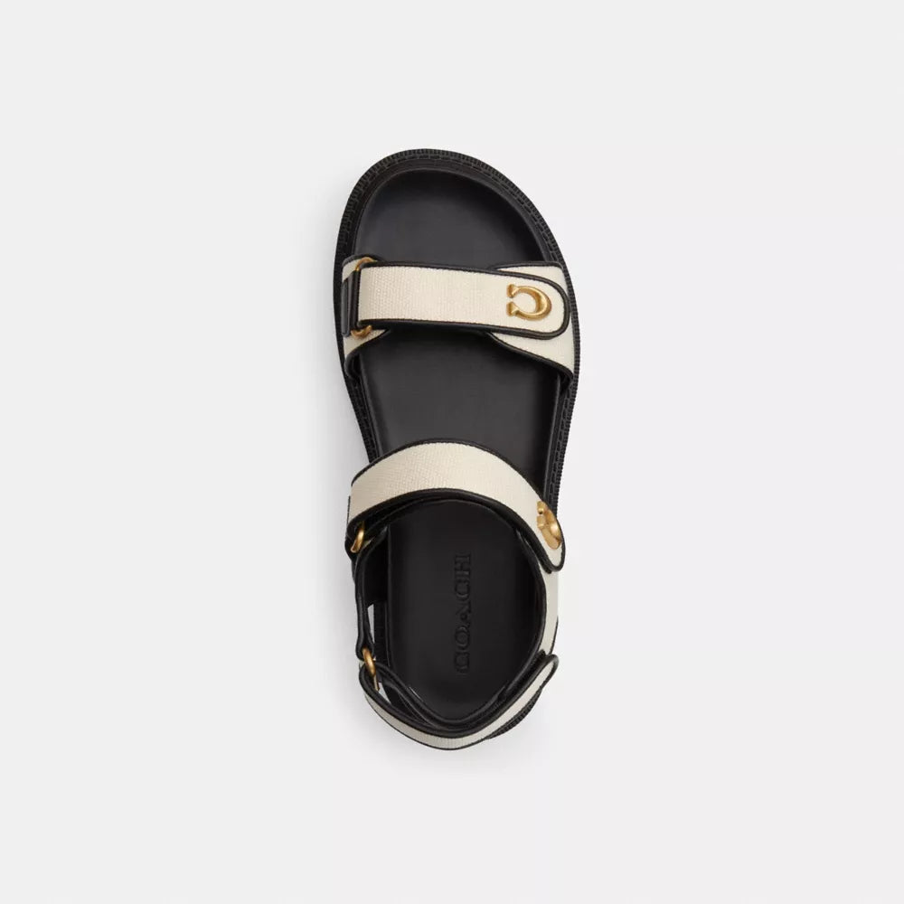 Brynn Sandal - Chalk & Black
