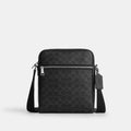 Tristan Crossbody Bag 22 In Signature Canvas - Signature Canvas/Silver/Black Signature