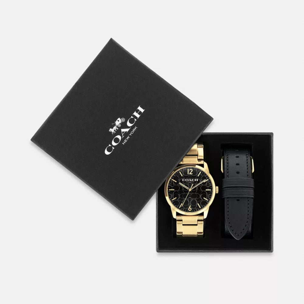 Keane Watch Gift Set, 39MM - Gold/Black