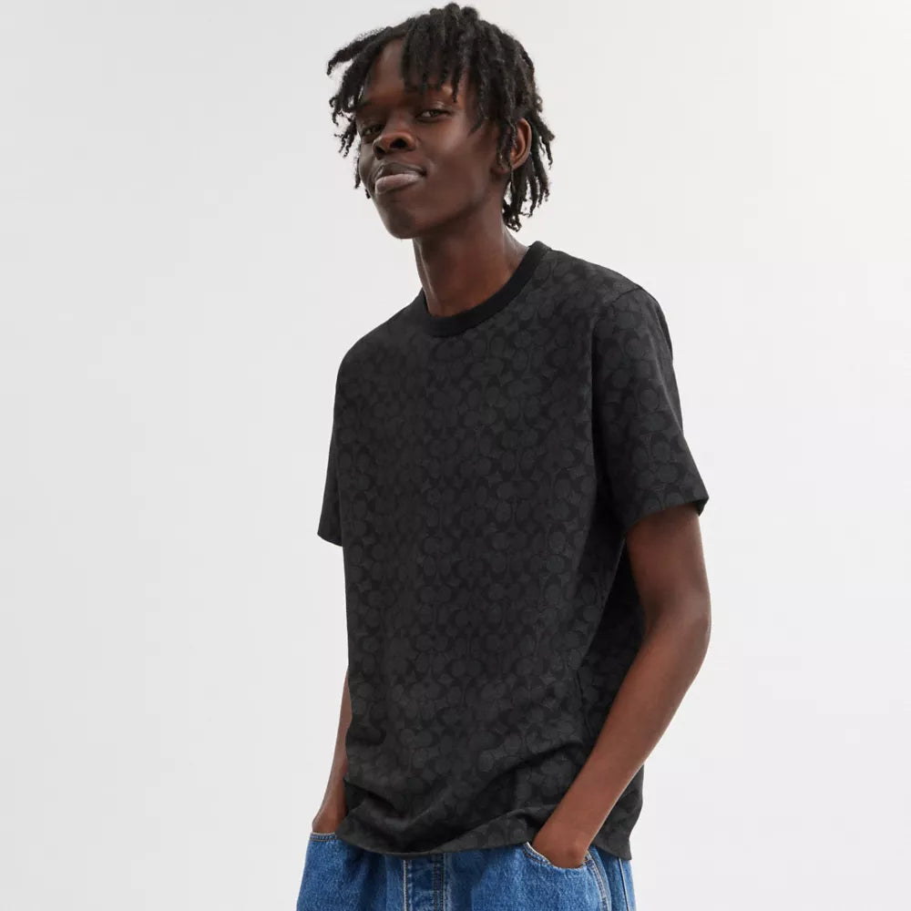 Signature T-Shirt In Organic Cotton - Charcoal Signature