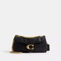 Tabby Shoulder Bag 26 With Quilting - Brass/Black