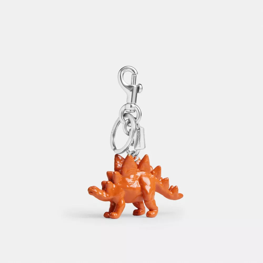 Stegosaurus Bag Charm - Silver