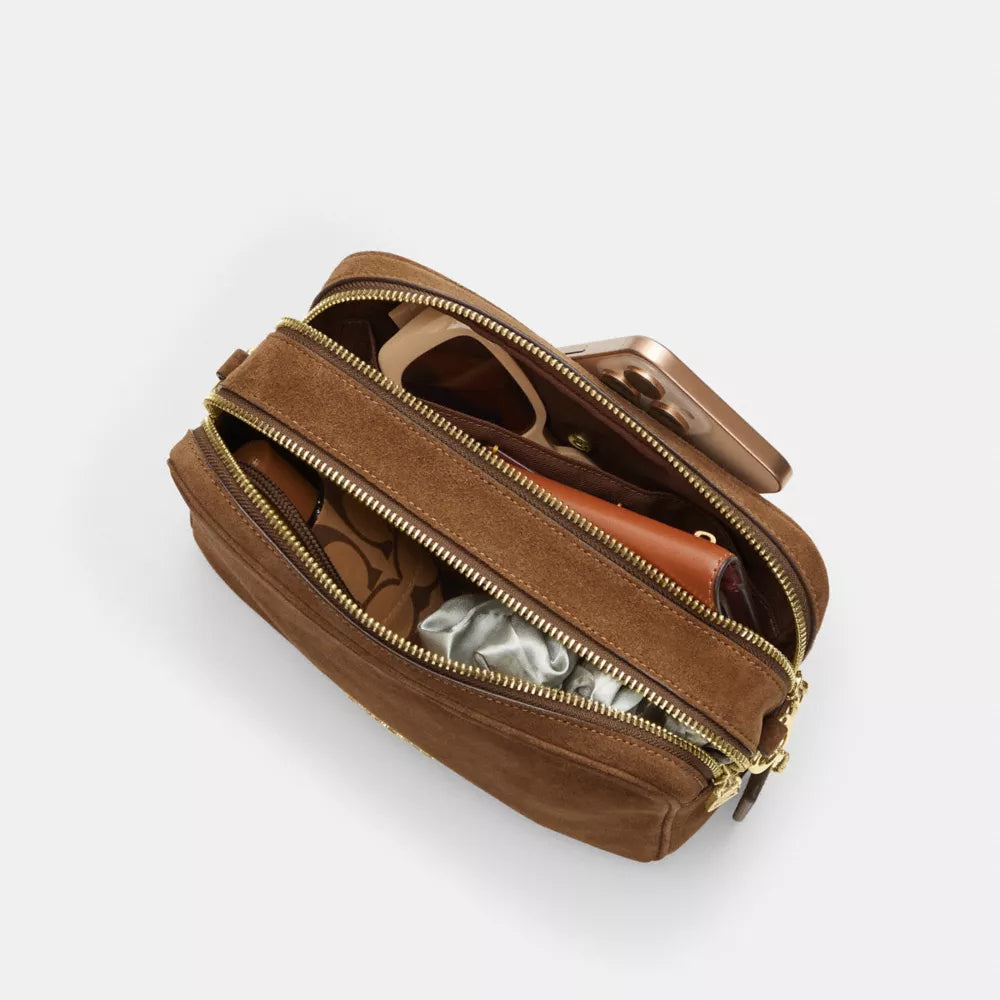 Carey Crossbody Bag - Suede/Im/Cedar