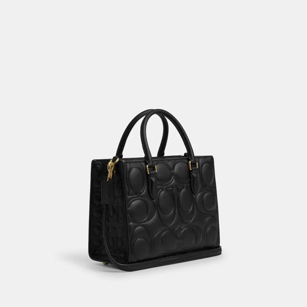 Maggie Small Tote Bag In Signature Leather - Smooth Leather/Gold/Black