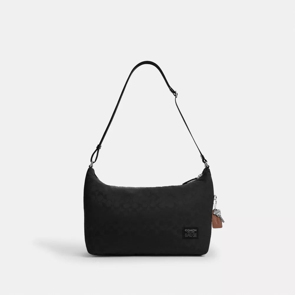 Leo Crossbody In Signature Nylon - Nylon/Black