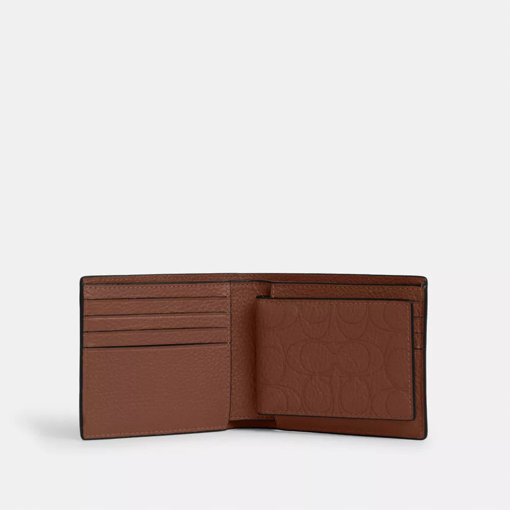 3-In-1 Wallet In Signature Leather - Vintage Brown