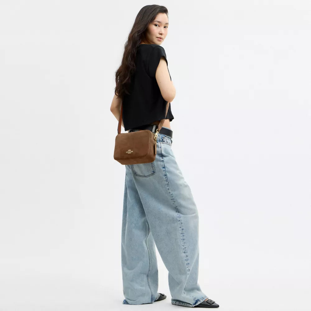 Carey Crossbody Bag - Suede/Im/Cedar