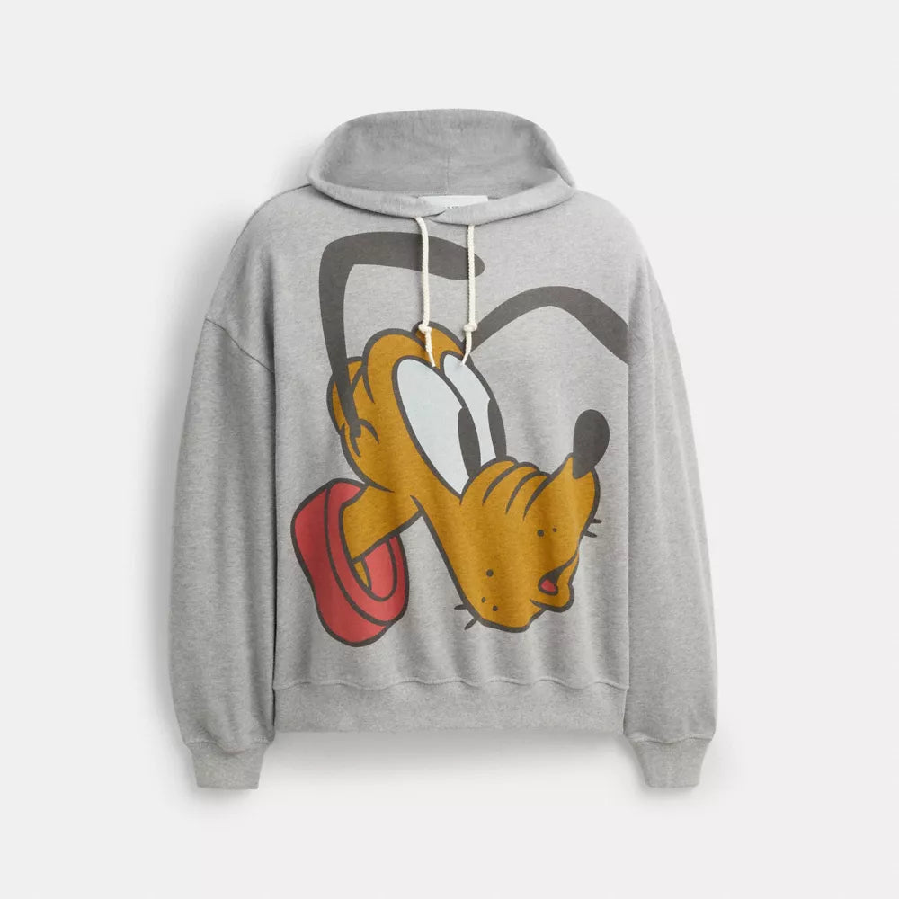 Disney X Coach Pluto Hoodie - Heather Grey