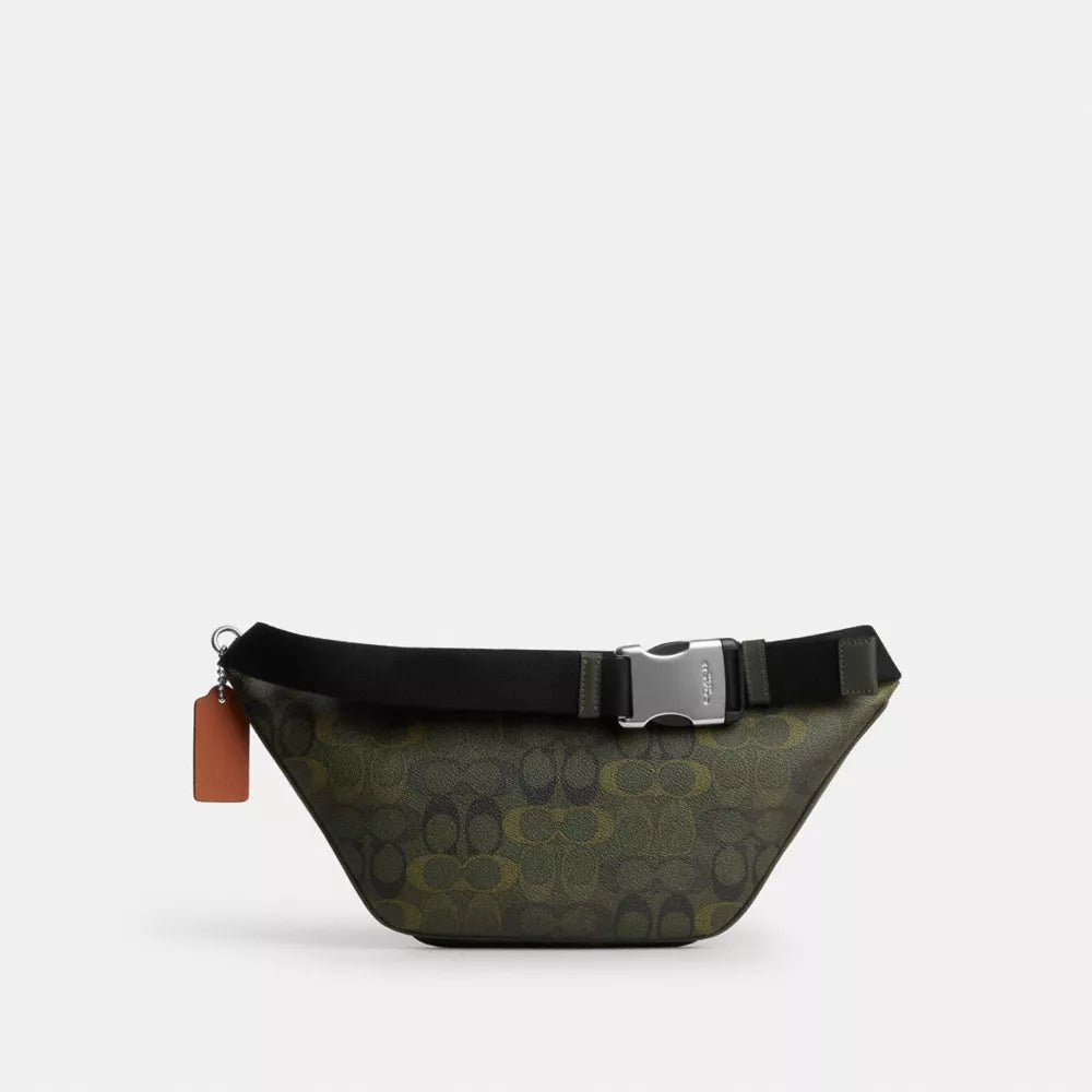 Travis Belt Bag 35 In Signature Camo Print - Silver/GREEN