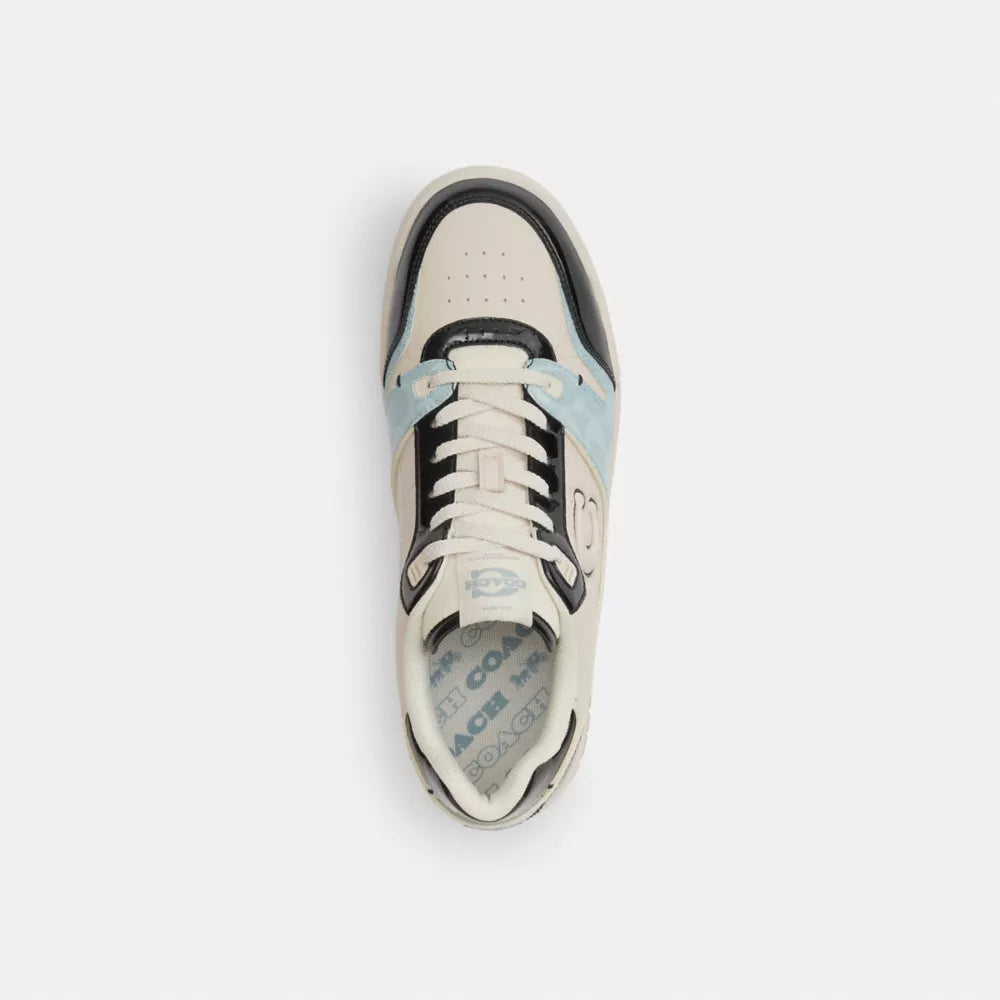 Soho Sneaker With Patent Signature - Sea Mist/Black.