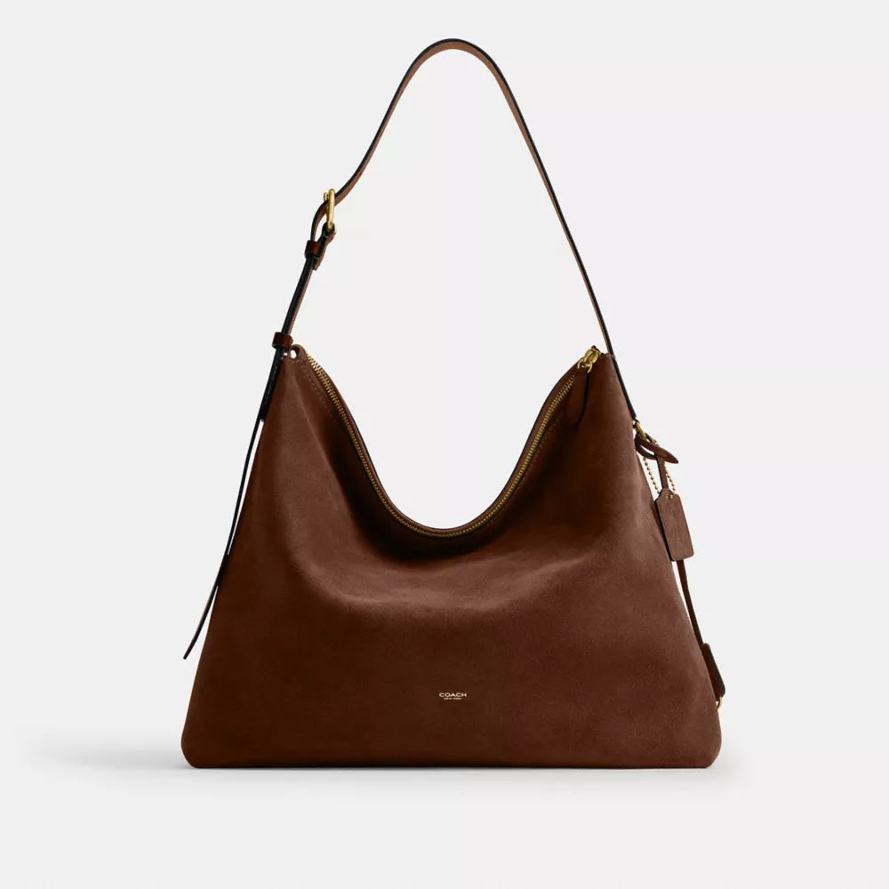 Mott Messenger Bag - Suede/Warm Brown