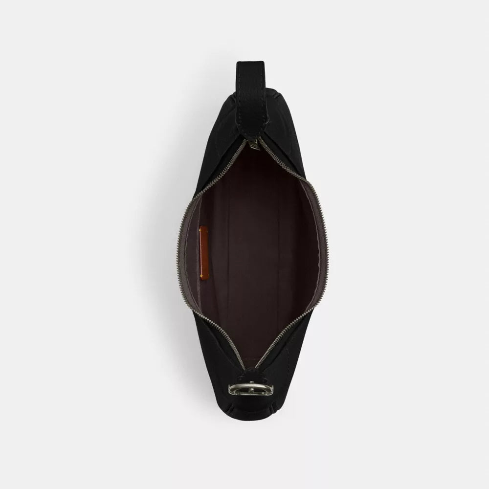 Ella Shoulder Bag - Pebbled Leather/Gunmetal/Black