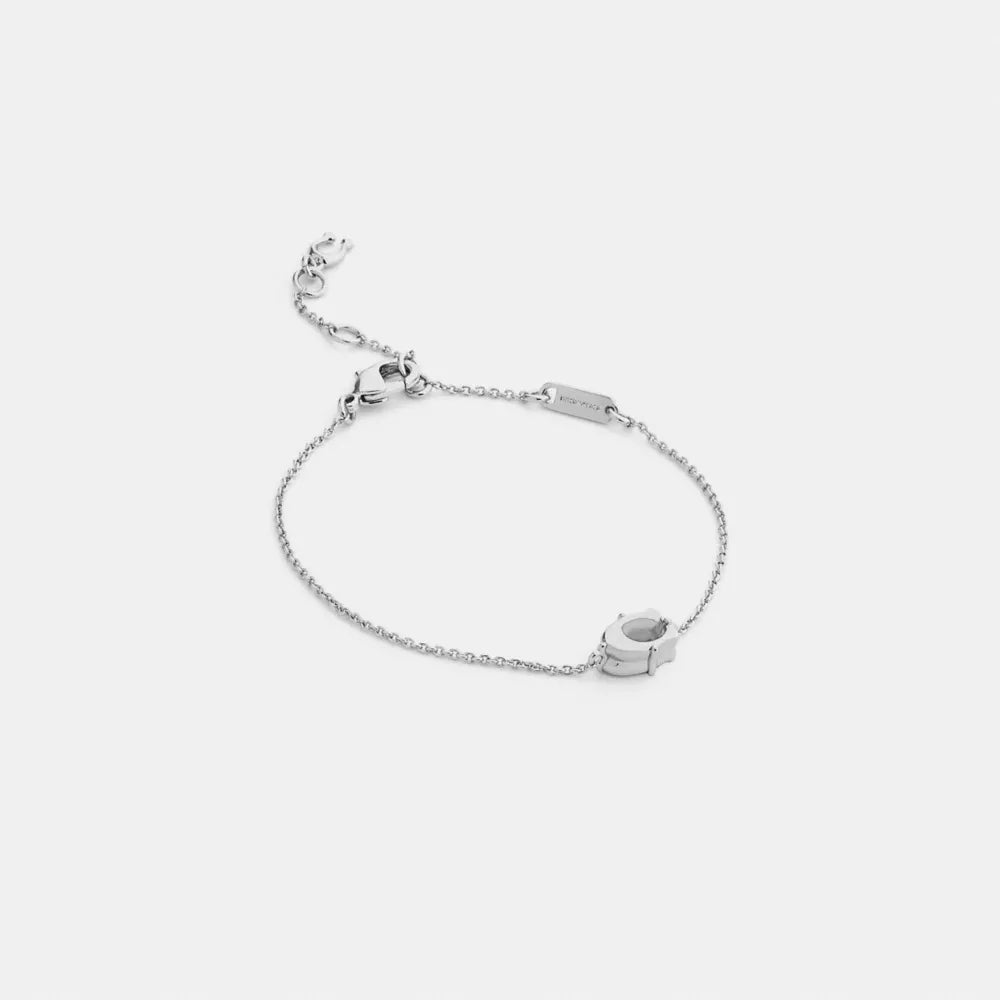 Signature Solitaire Linear Bracelet - Silver