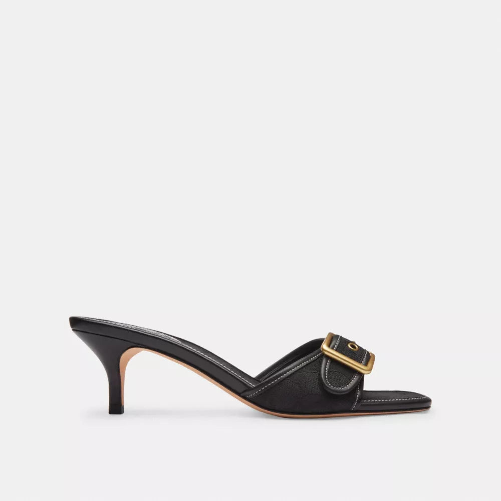 Margot Sandal In Signature Jacquard - Jacquard/Black