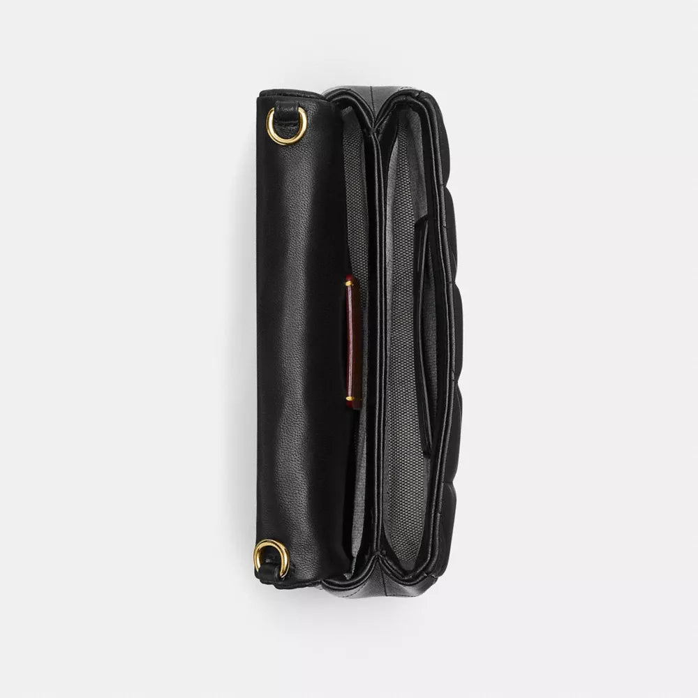 Tabby Chain Crossbody Bag 19 With Quilting - Smooth Leather/Brass/Black