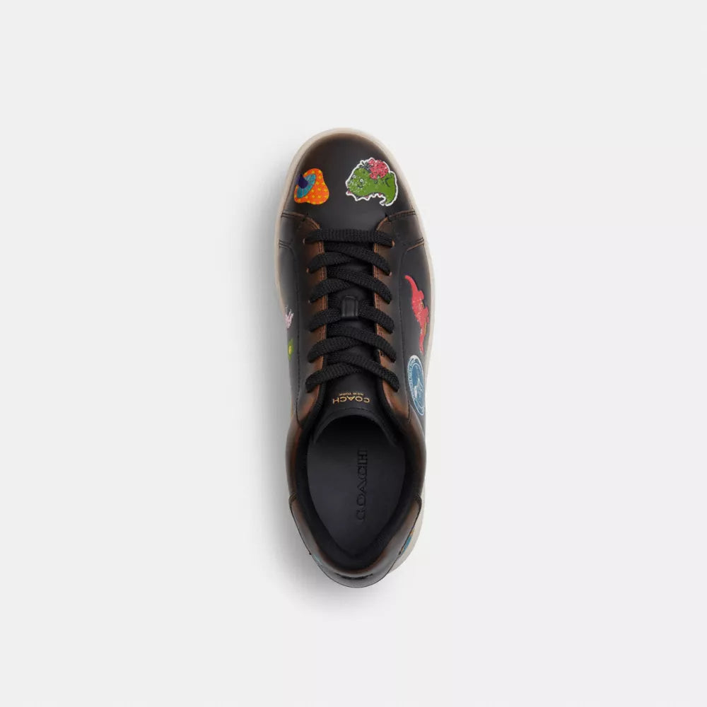 Rexy 10th Birthday High Line Sneaker With Sticker Print - Black Multi/Silver
