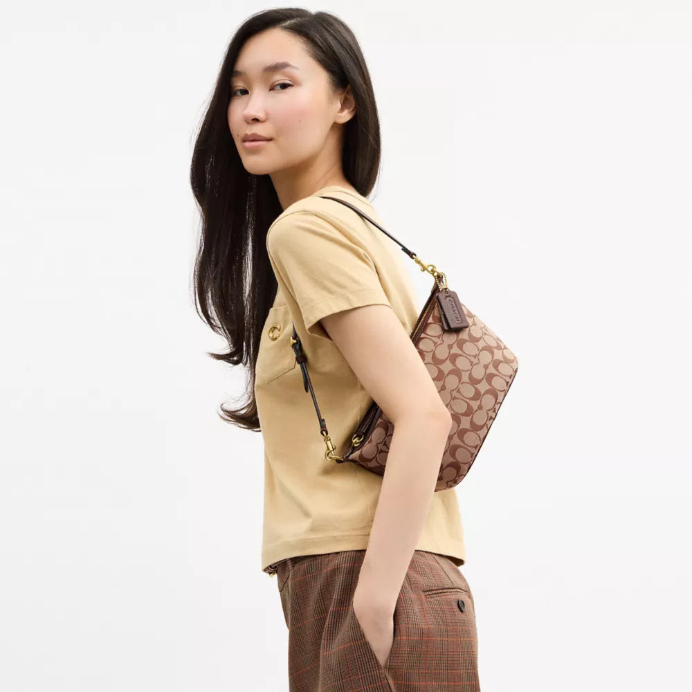 Demi Bag In Signature Jacquard - signature jacquard/B4/Khaki  Maple