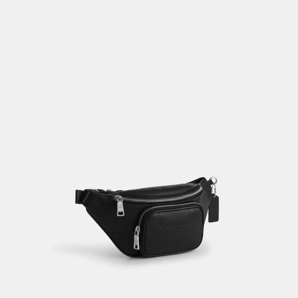 Travis Belt Bag 30 - Pebbled Leather/Silver/BLACK