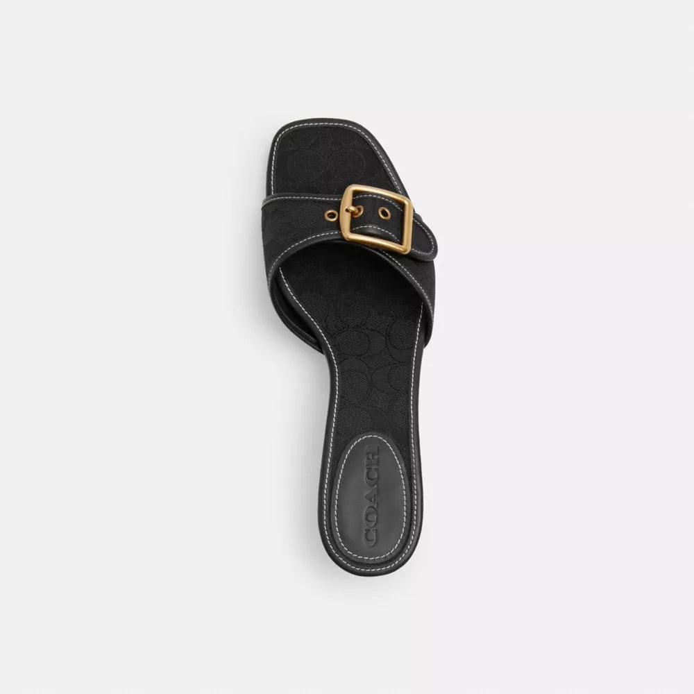 Margot Sandal In Signature Jacquard - Jacquard/Black