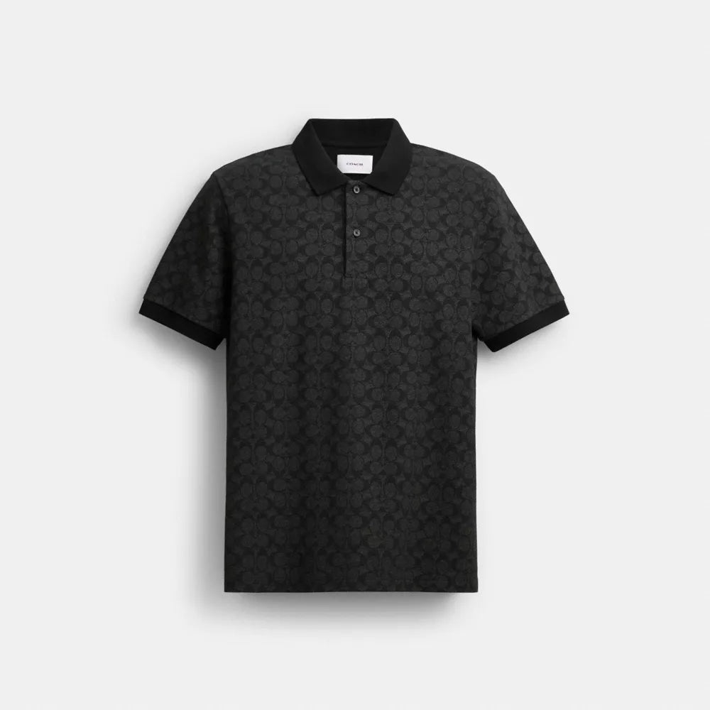 Signature Polo In Organic Cotton - Charcoal Signature