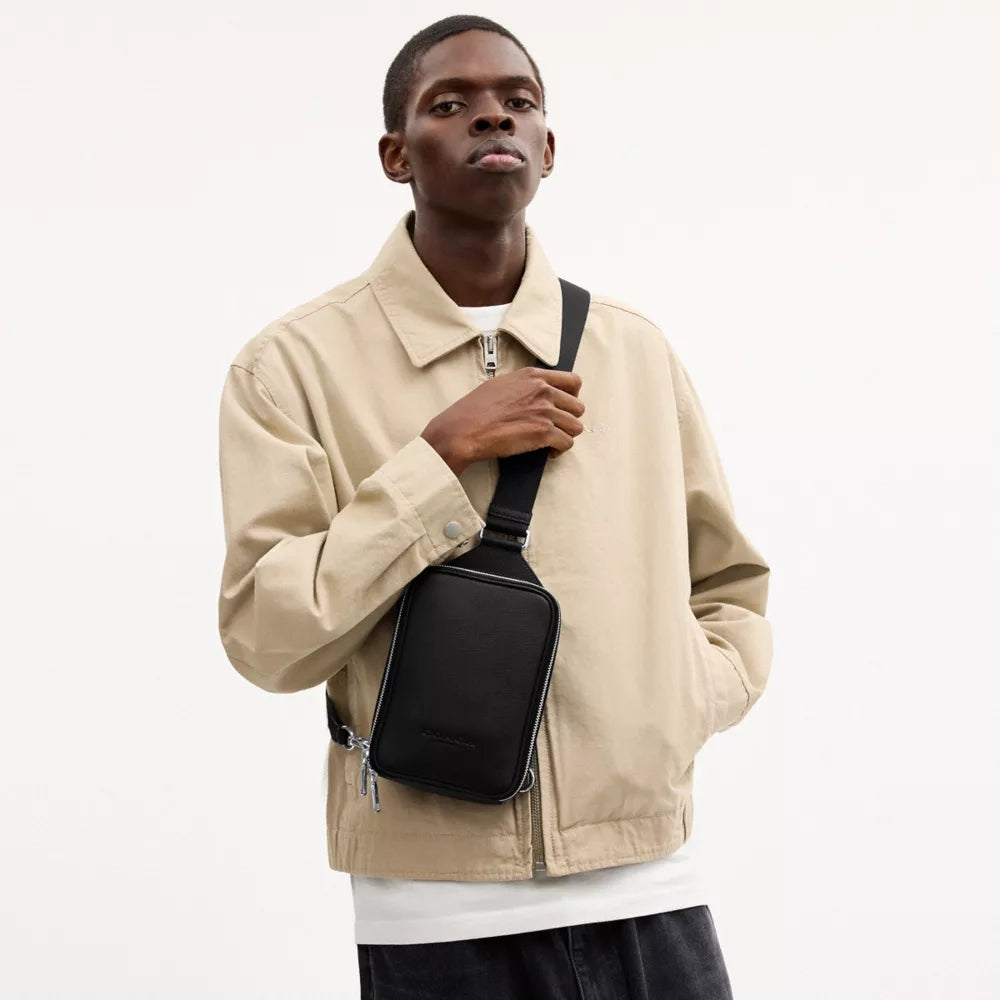 Ray Pack - Crossgrain Leather/Silver/BLACK