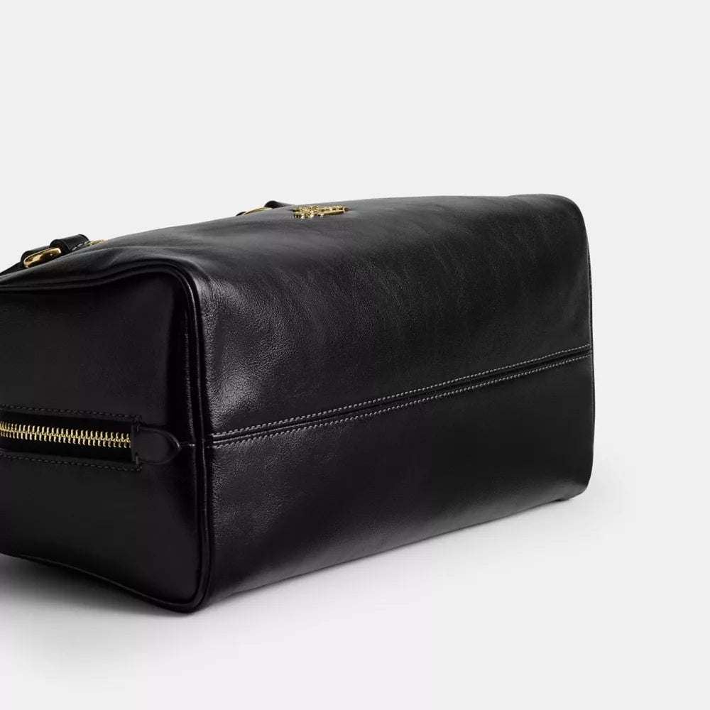 Sydney Shoulder Bag - Crinkle Leather/Gold/Black