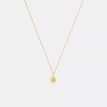 Tea Rose Solitaire Pendant Necklace - Gold