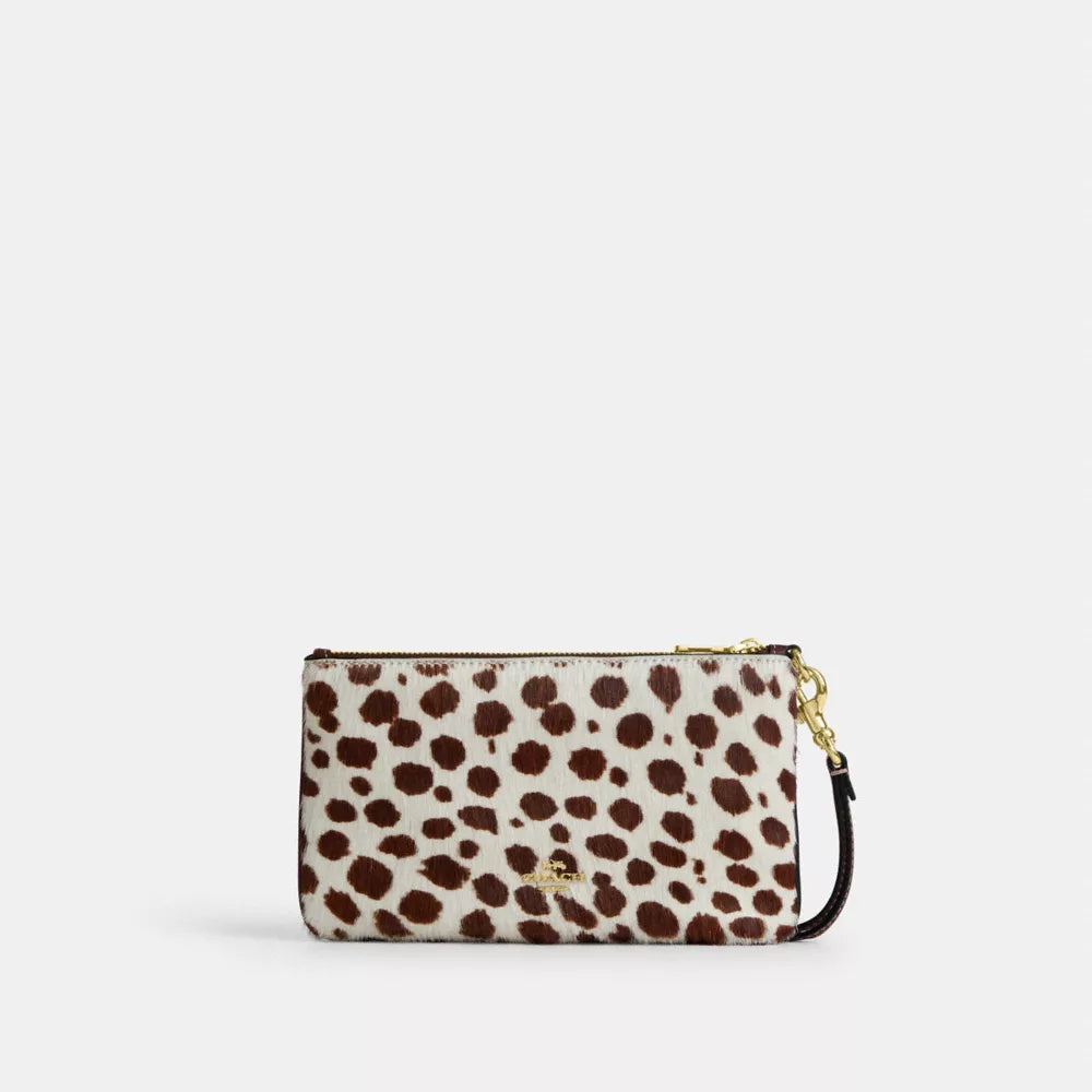 Ashton Wristlet In Haircalf - IM/Dark Brown Chalk