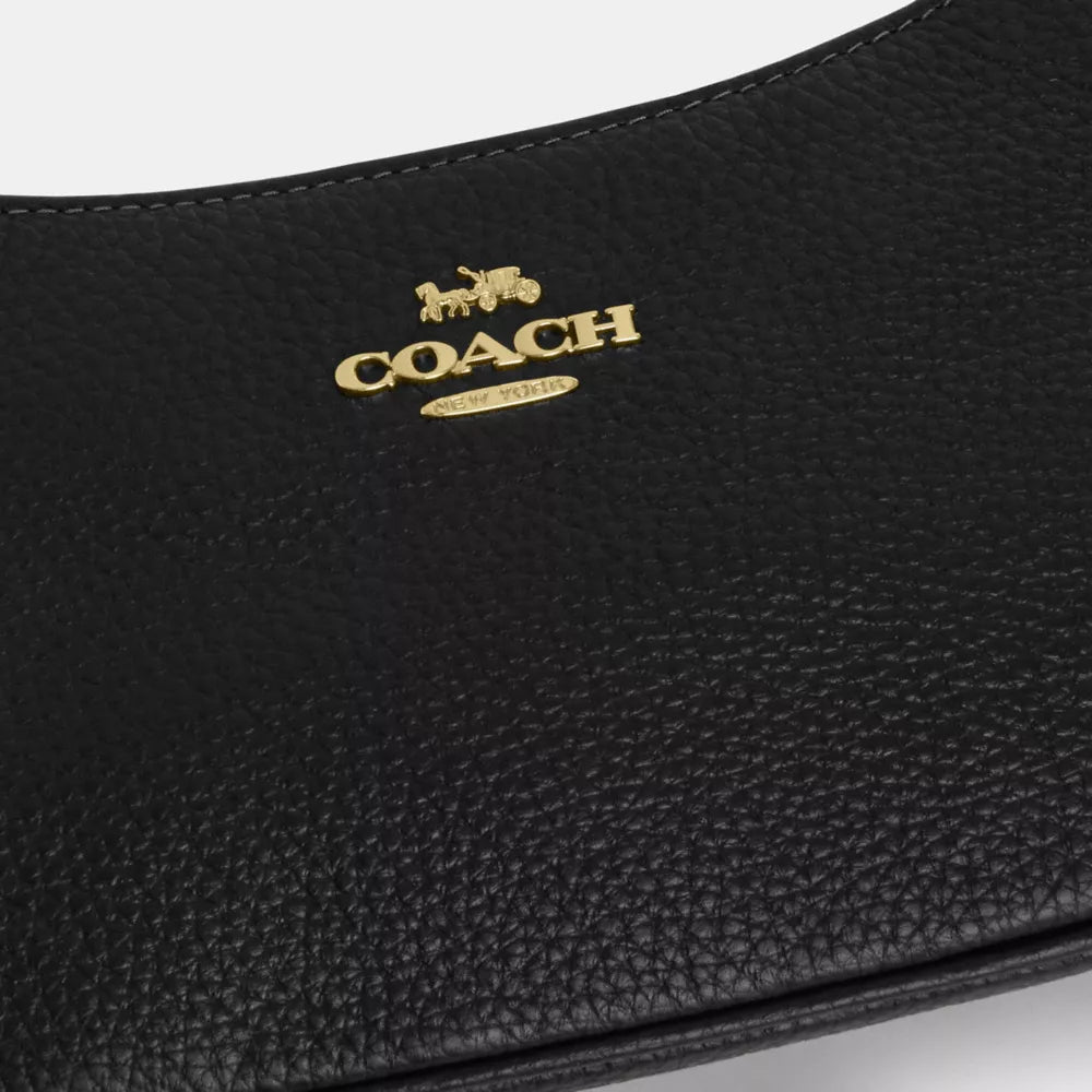 Teri Mini Crossbody Bag - Pebbled Leather/Gold/Black