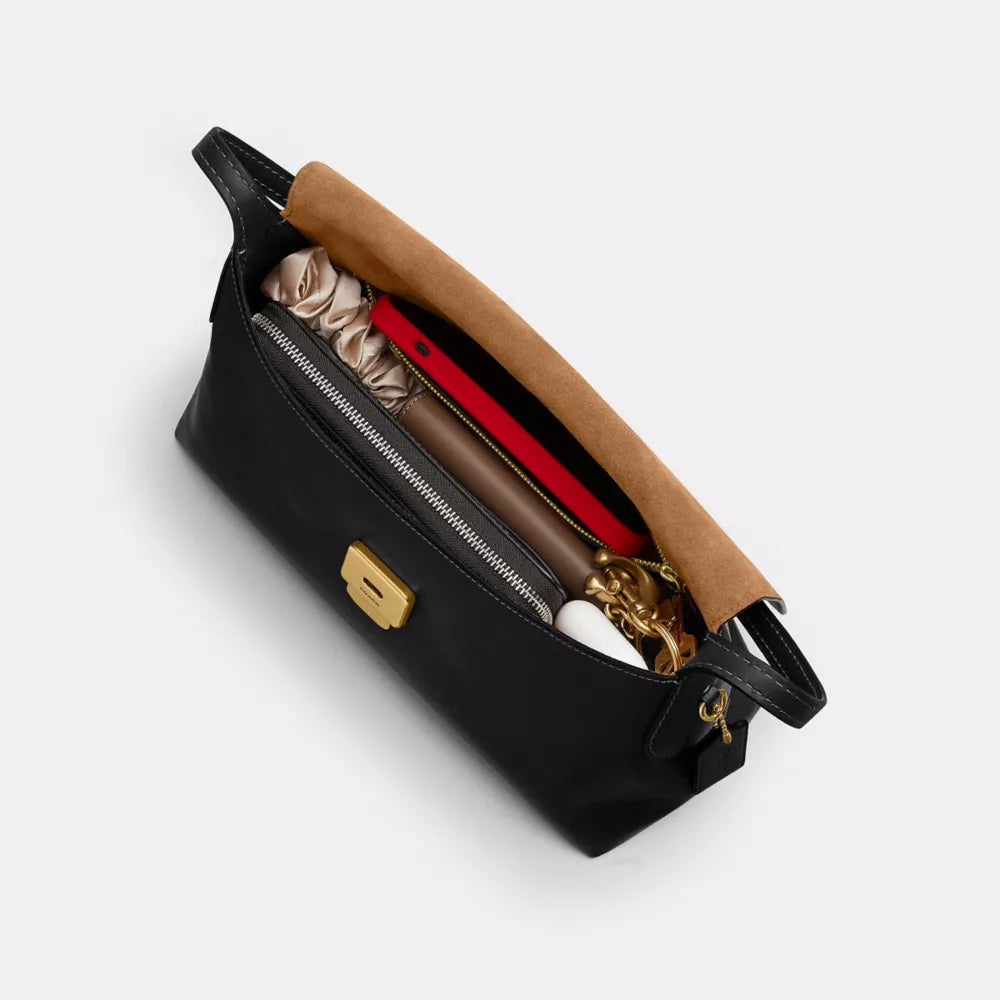 Chelsea Shoulder Bag 30 - Natural Grain Leather/Brass/Black