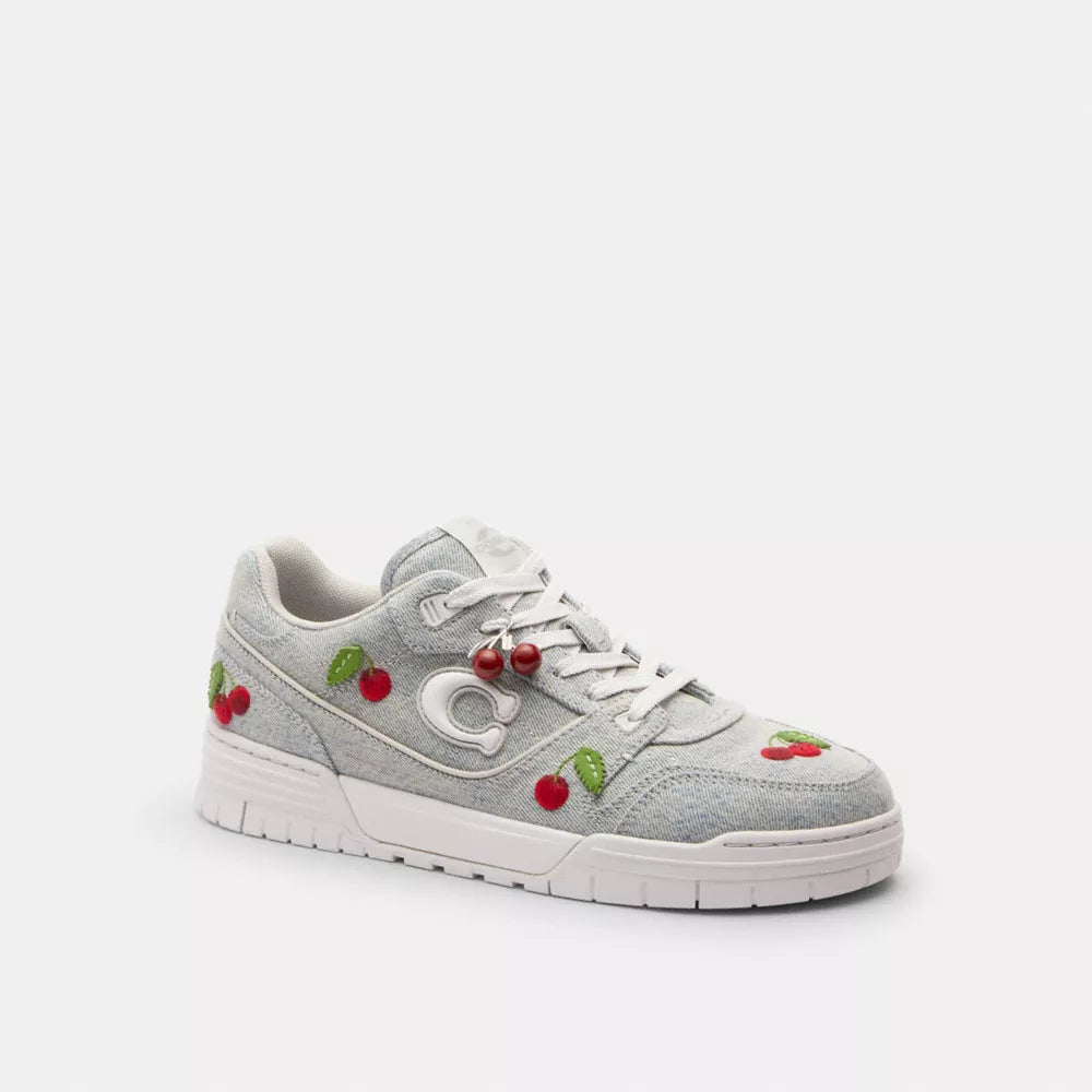 Soho Sneaker With Cherries - Denim/Optic White