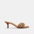 Margot Sandal In Signature Sateen Jacquard - Signature Jacquard/Khaki/Light Peach