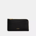 New York Zip Card Case - Brass/Black
