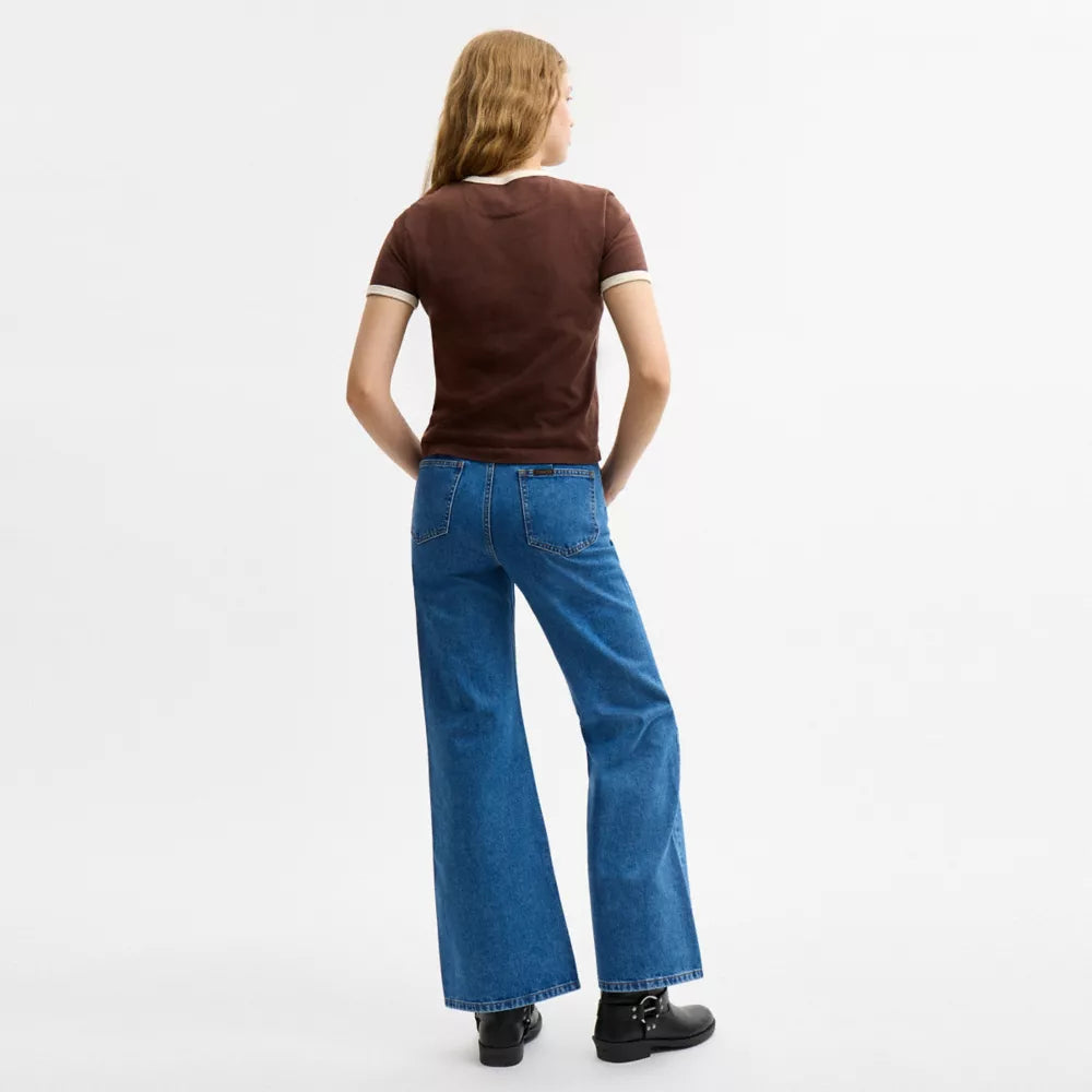 Sculpted C Denim Pants In Organic Cotton - MEDIUM BLUE
