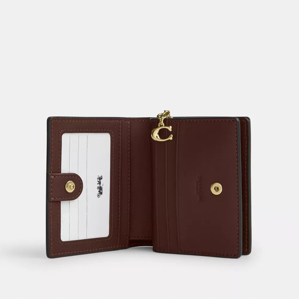 Snap Wallet - Embossed Crocodile/Gold/Maple