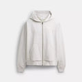 Boxy Full Zip Hoodie - Heather Grey