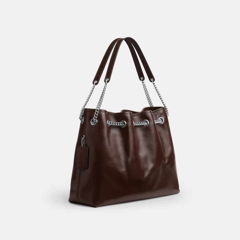 Evelyn Shoulder Bag - Silver/Maple