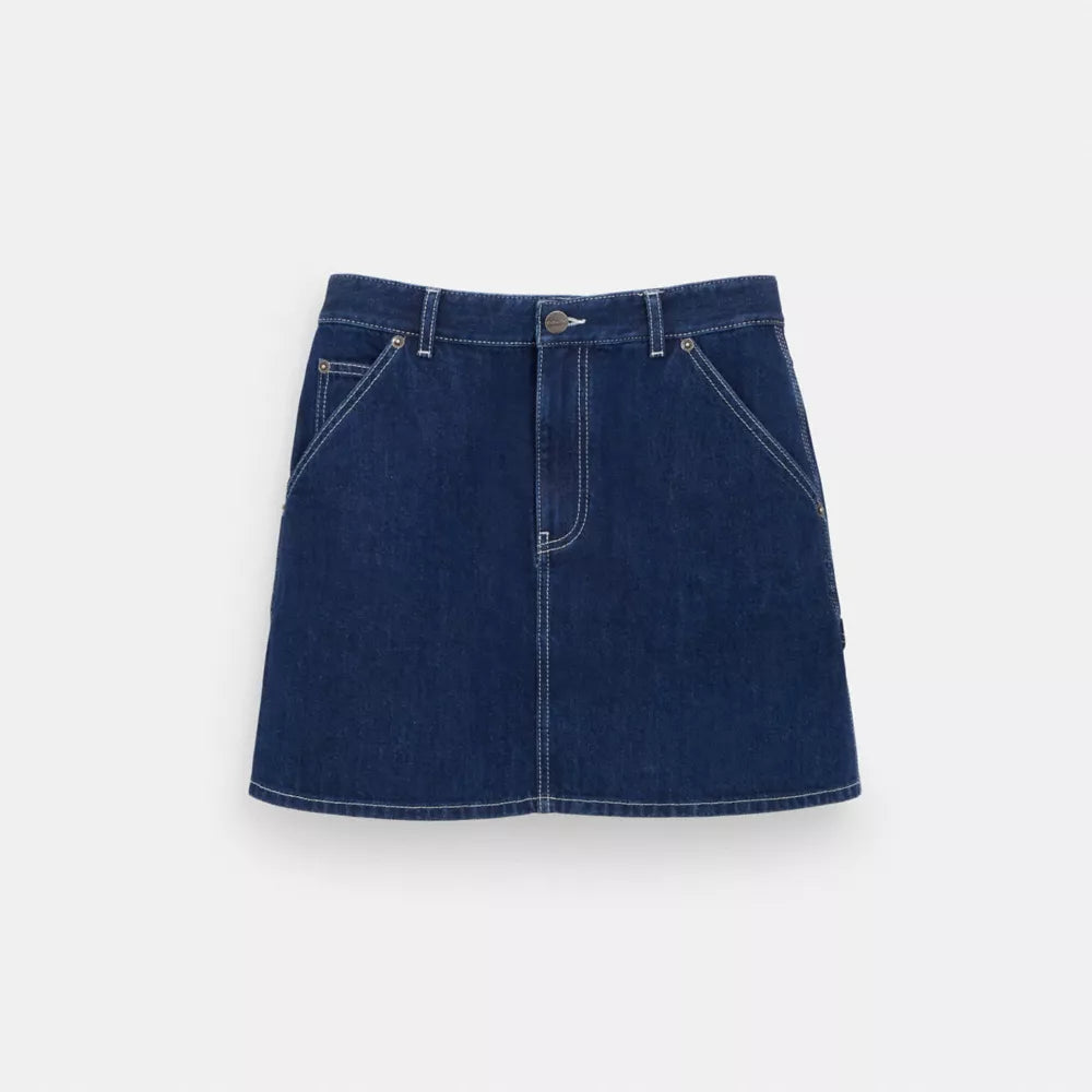 Denim Utility Skirt - Dark Denim