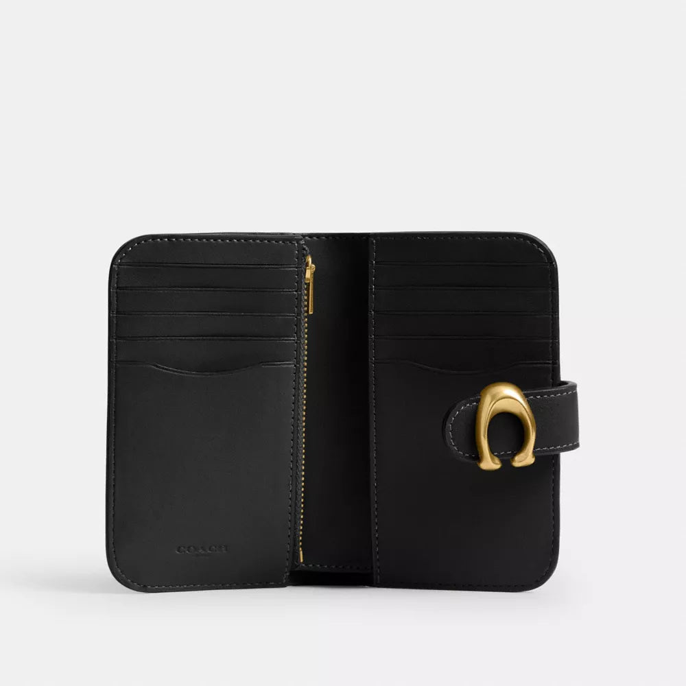 Tabby Wallet - Smooth Leather/Brass/Black