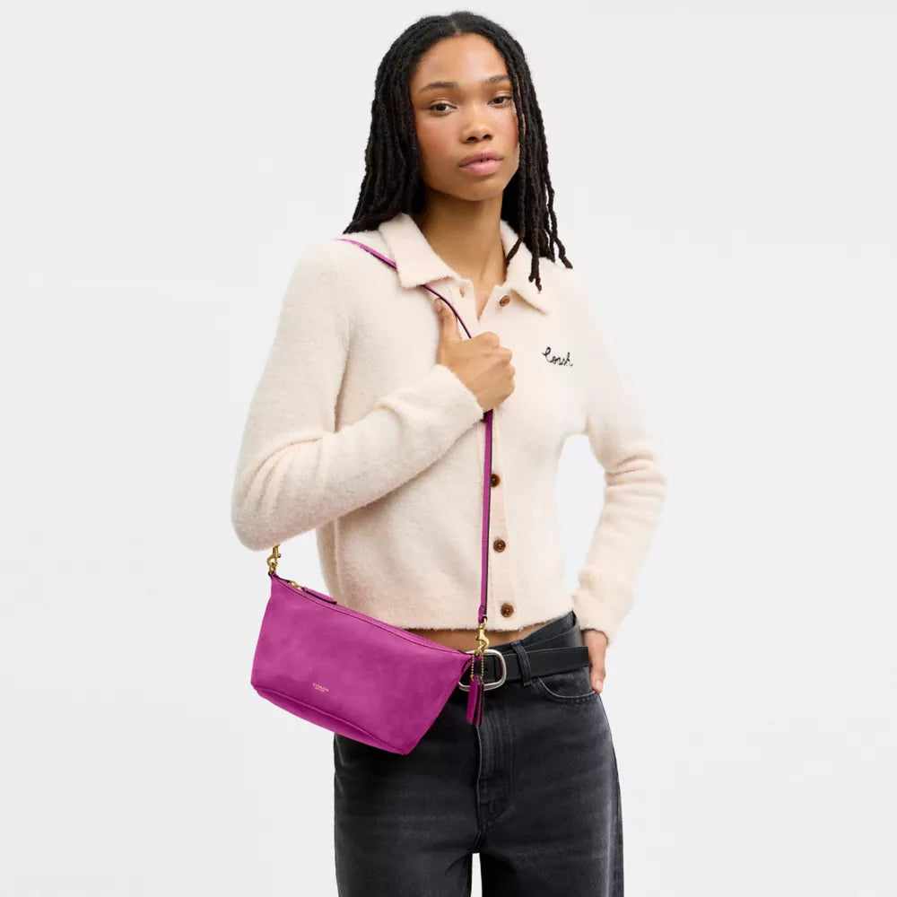 Demi Bag - Suede/Brass/Magenta