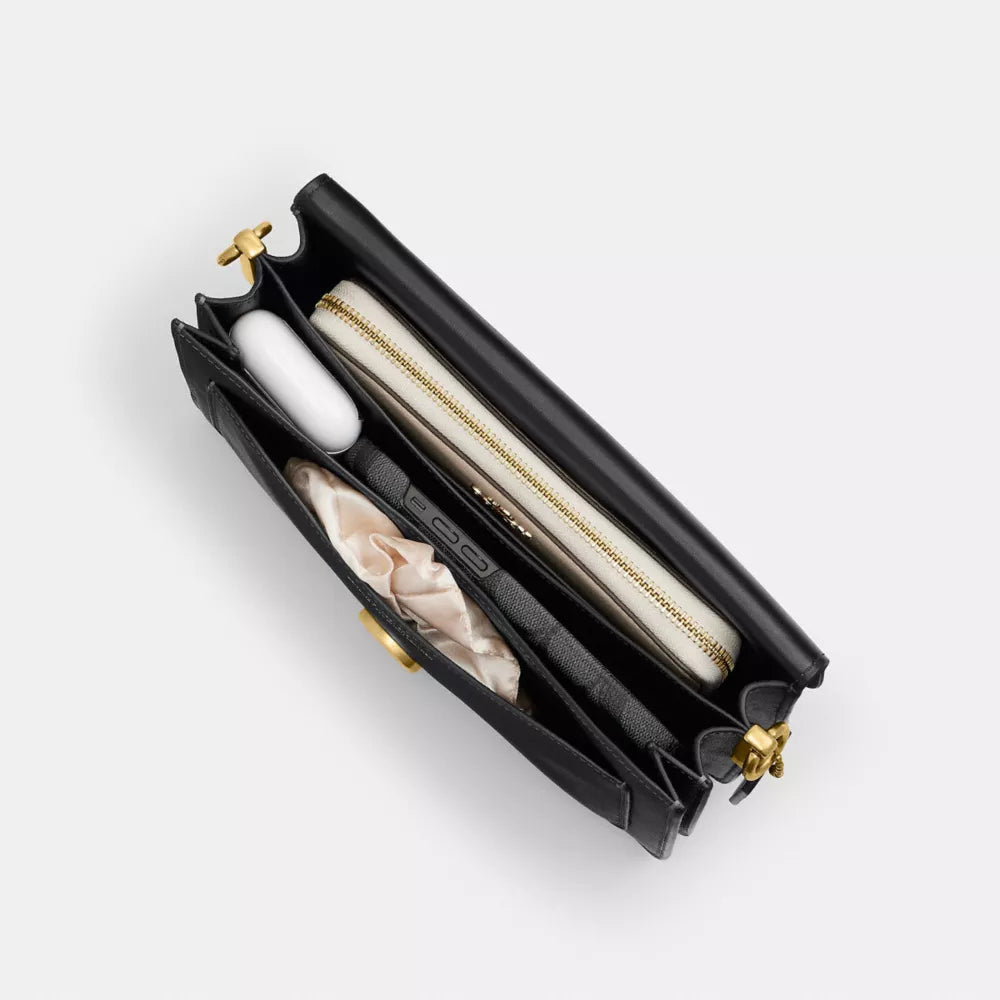 Tabby Shoulder Bag 26 - Smooth Leather/Brass/Black