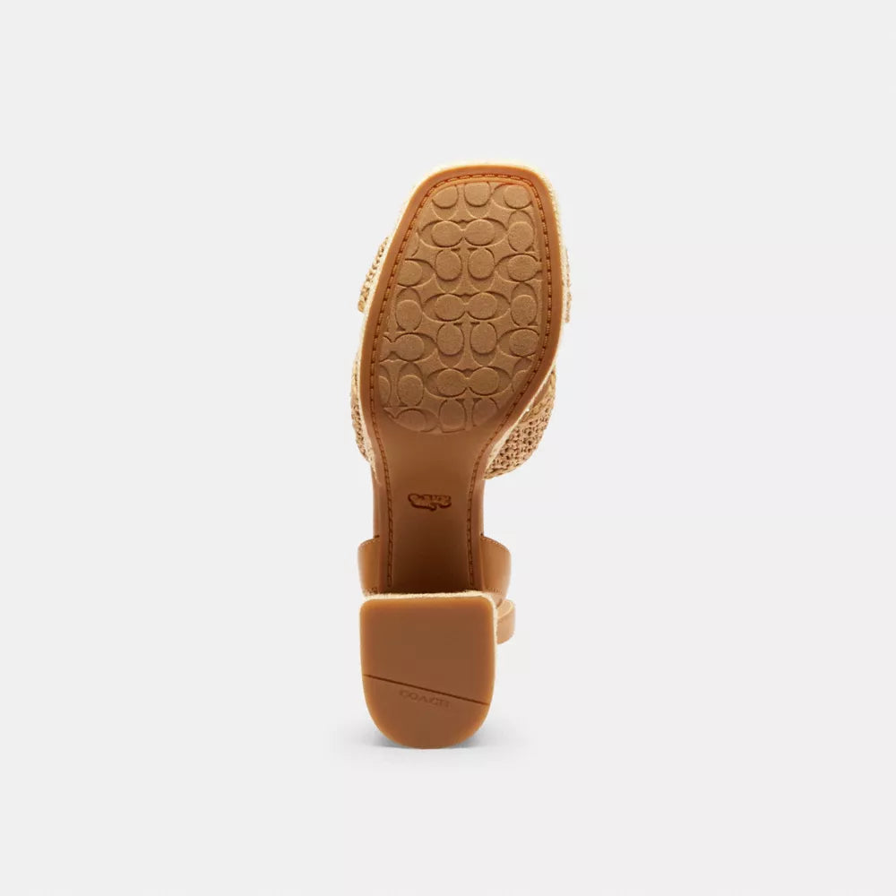 Block Heel Sandal - Natural