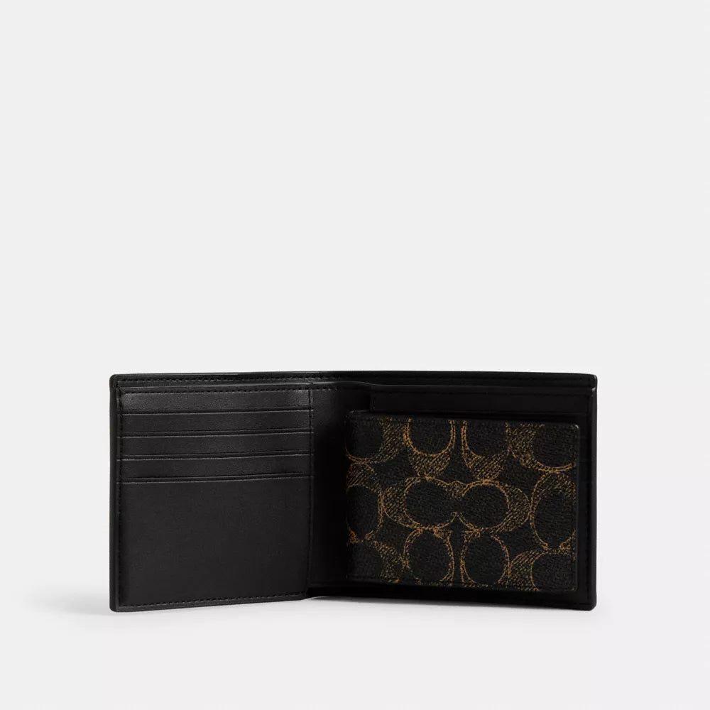 3-In-1 Wallet In Loved Signature Canvas - Signature Canvas/Brown