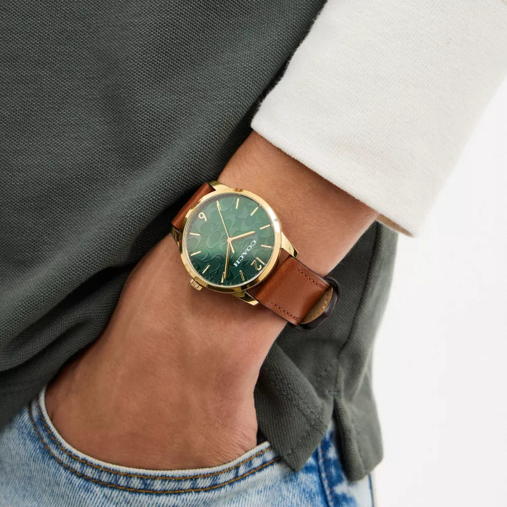 Keane Watch, 39MM - Saddle