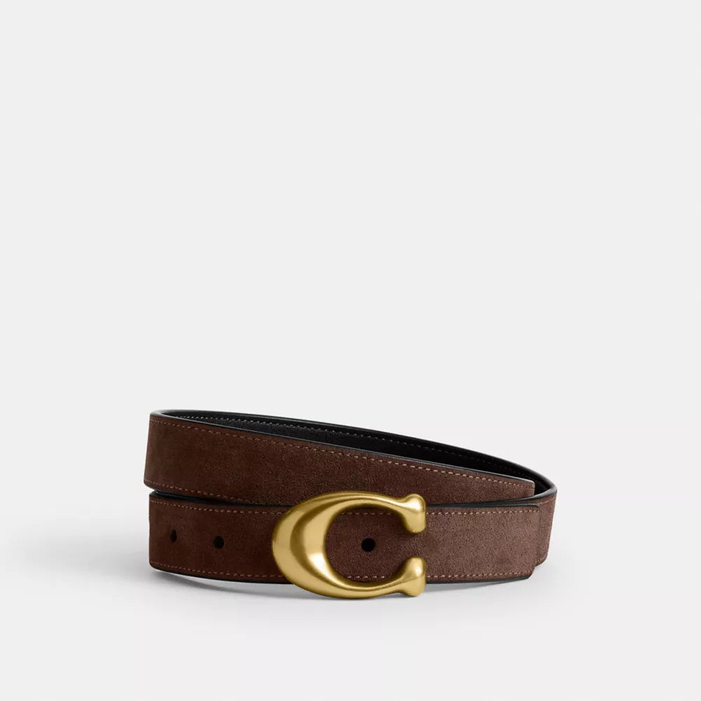 Sculpted C Buckle Reversible Belt, 25 Mm - B4/Dark Chocolate Black