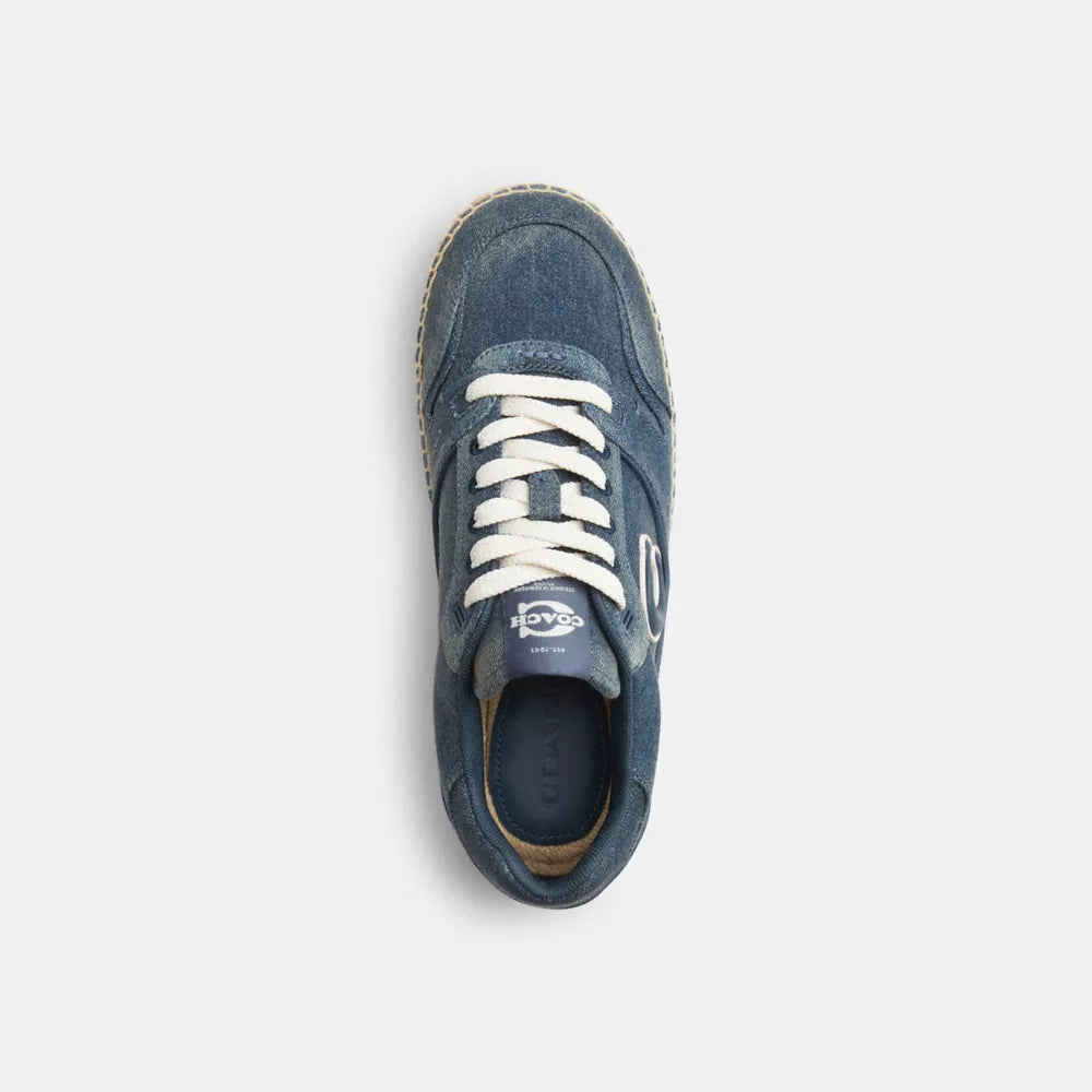 Soho Espadrille Sneaker In Loved Denim - Denim