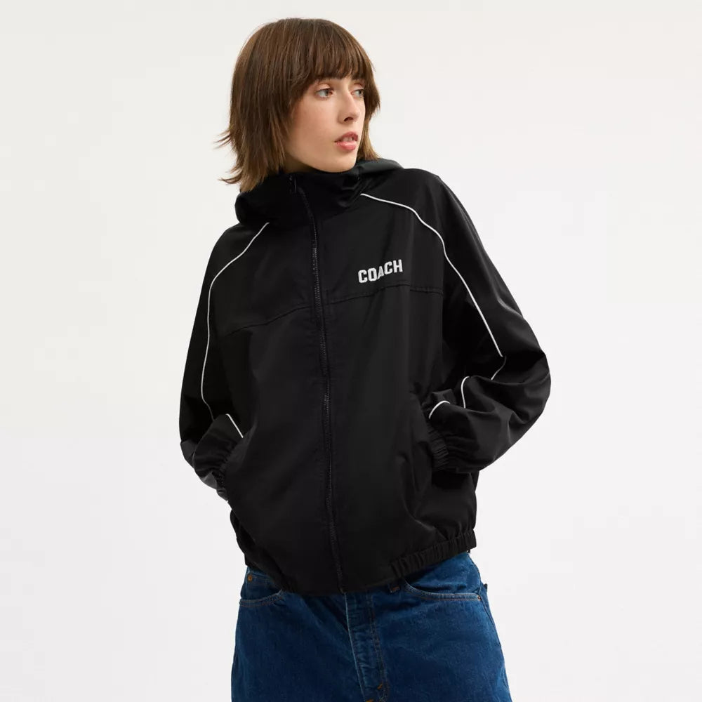 Windbreaker In Recycled Polyester - Black